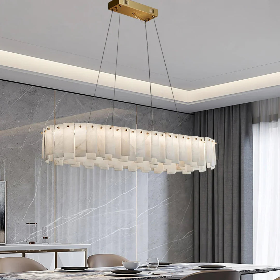 Oslo Alabaster Disc Chandelier