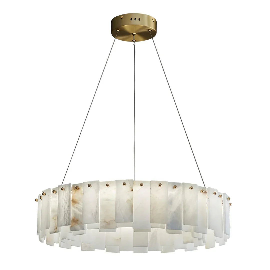 Oslo Alabaster Disc Chandelier