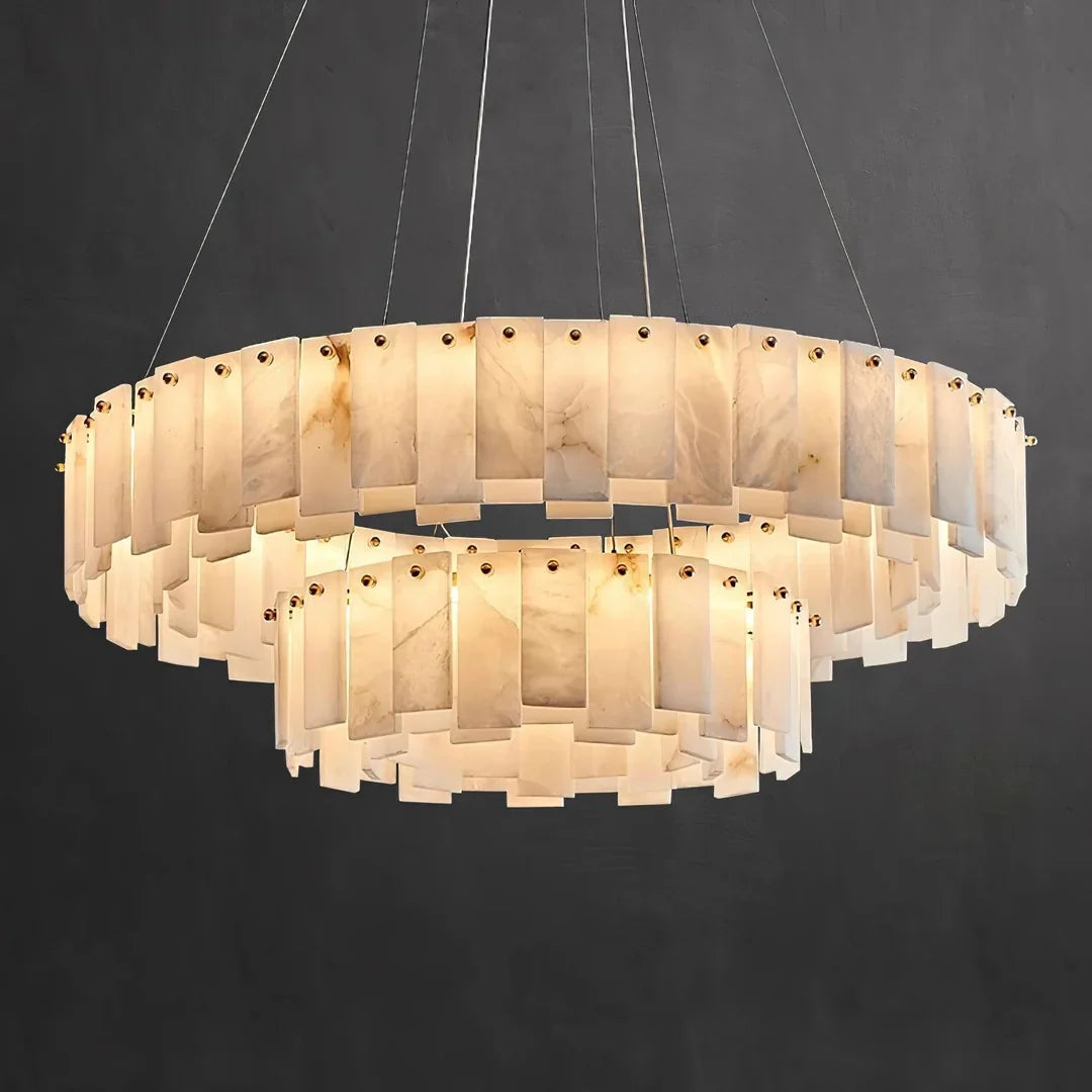 Oslo Alabaster Disc Chandelier