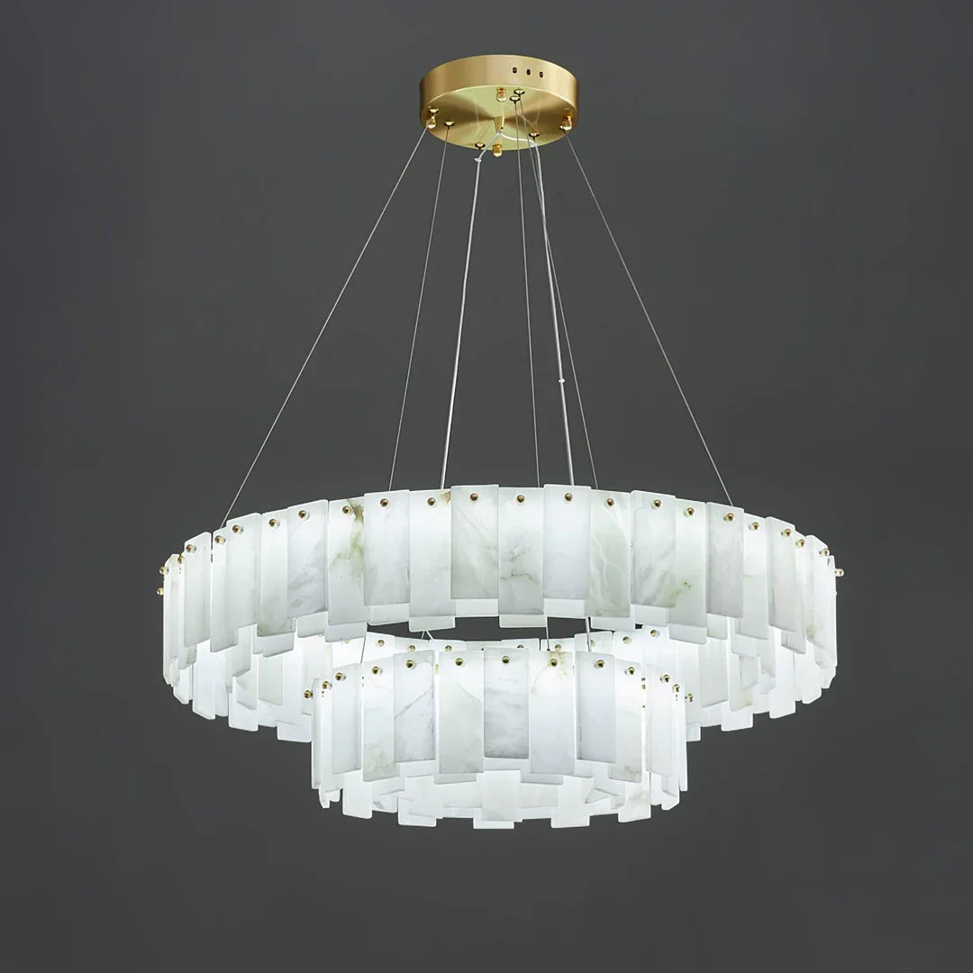 Oslo Alabaster Disc Chandelier