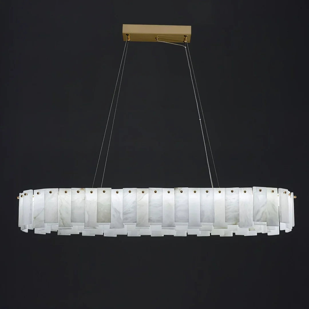 Oslo Alabaster Disc Chandelier