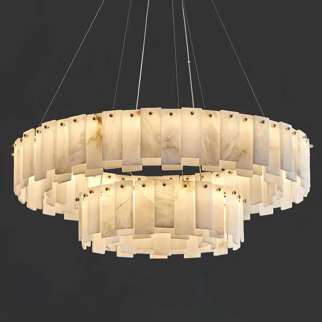 Oslo Alabaster Disc Chandelier