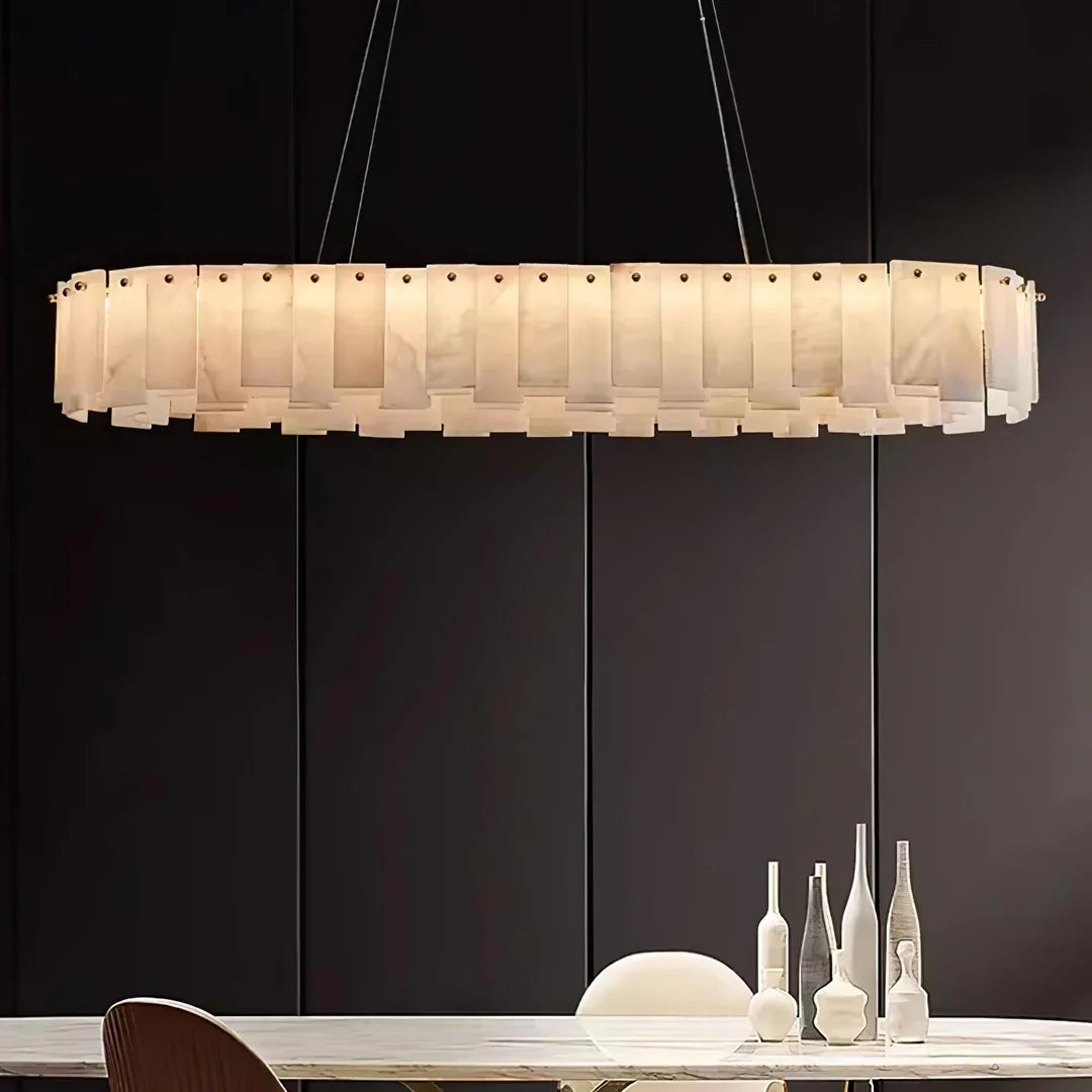 Oslo Alabaster Disc Chandelier