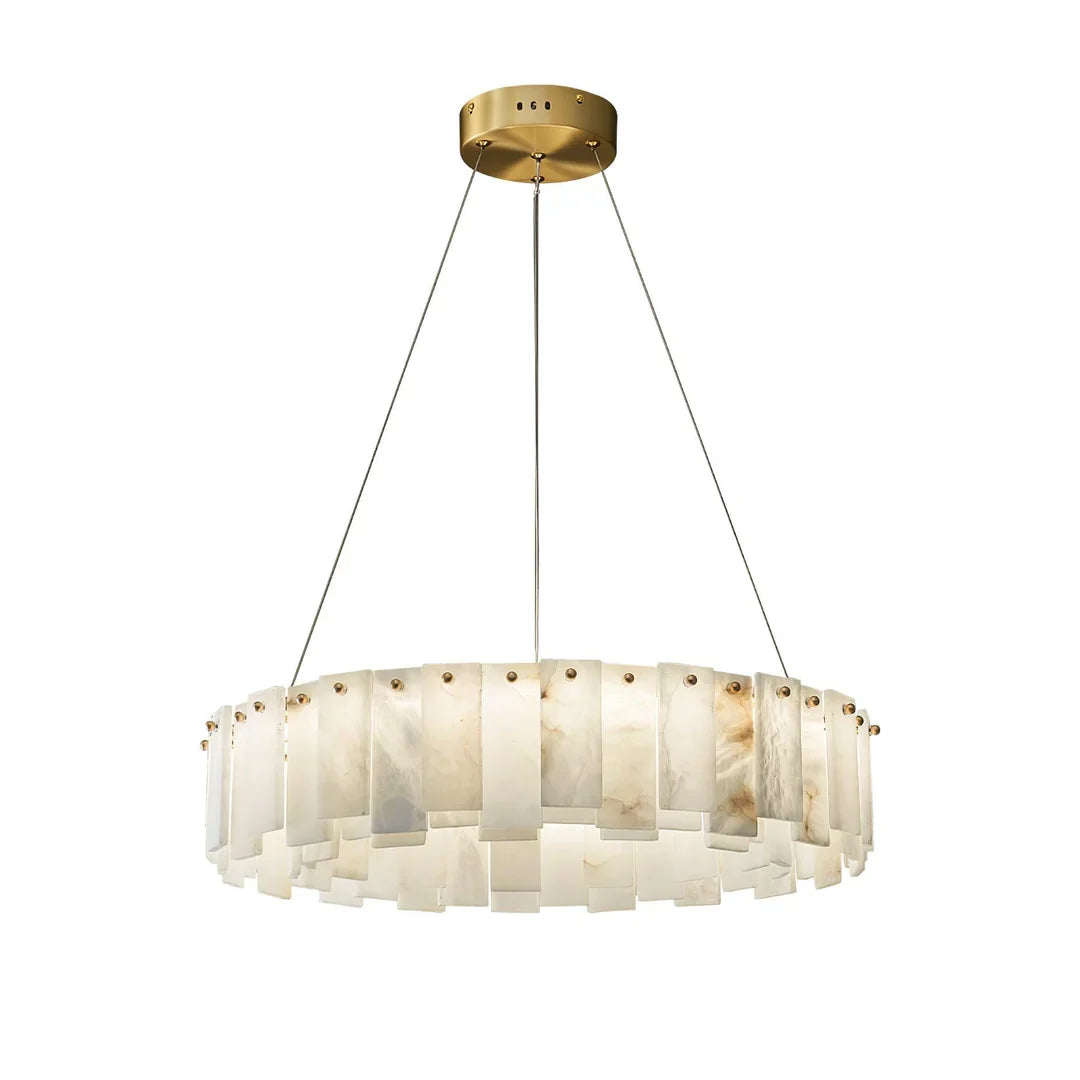 Oslo Alabaster Disc Chandelier