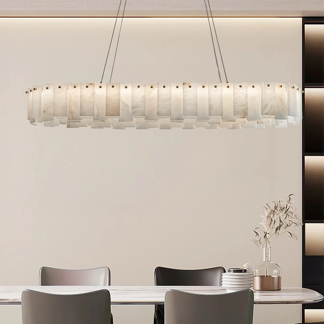 Oslo Alabaster Disc Chandelier