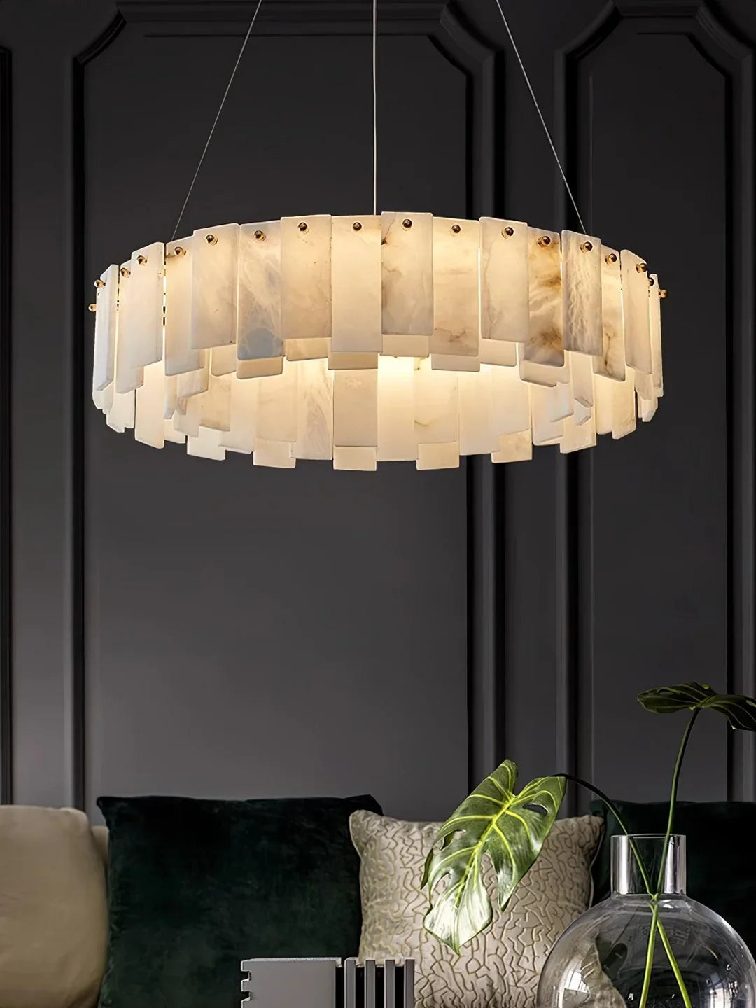 Oslo Alabaster Disc Chandelier