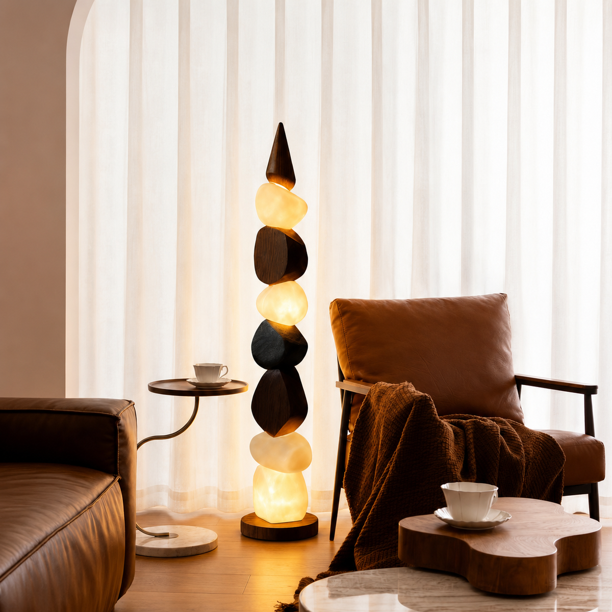 Pebble Stack Floor Lamp