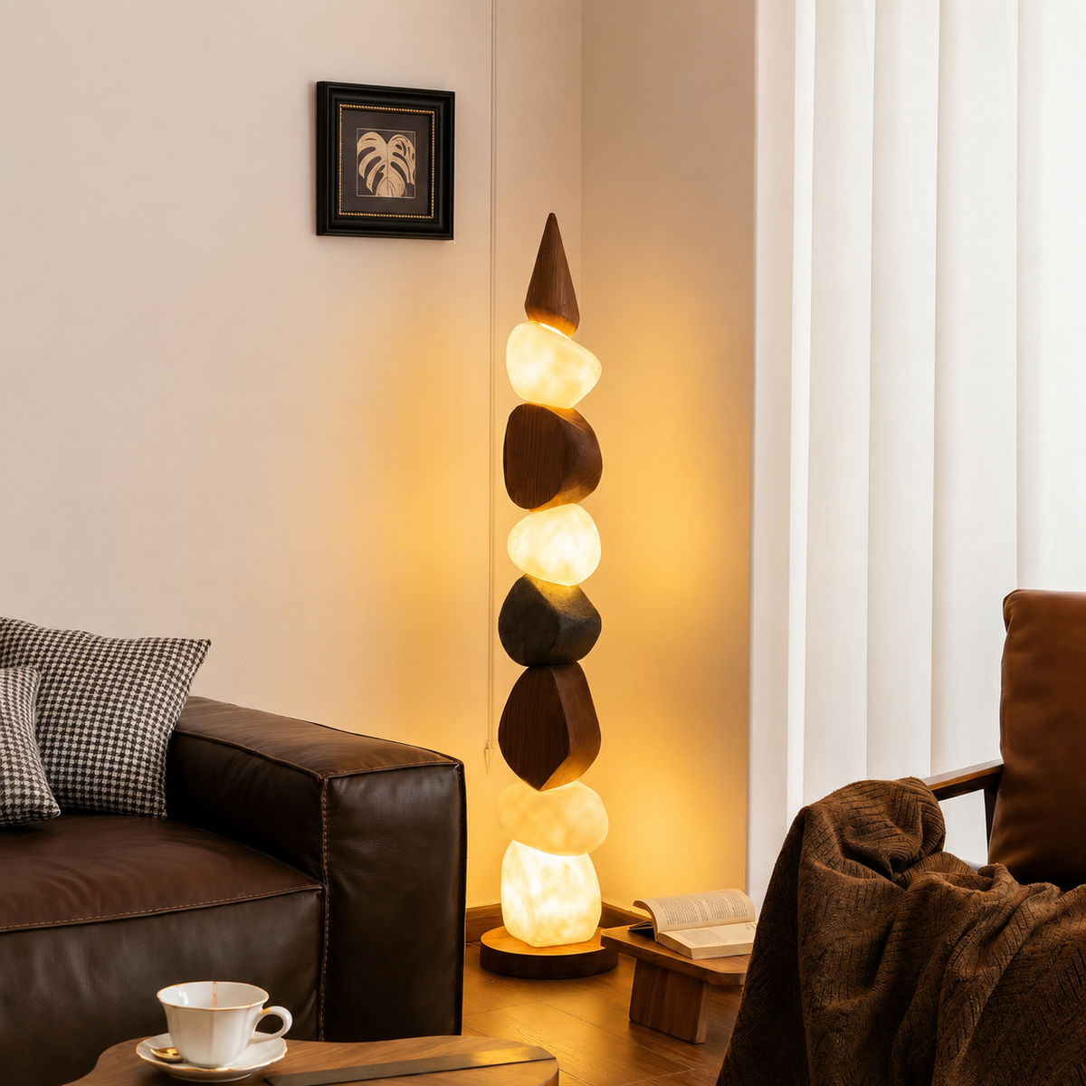 Pebble Stack Floor Lamp