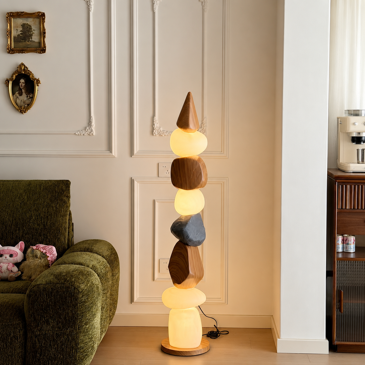 Pebble Stack Floor Lamp
