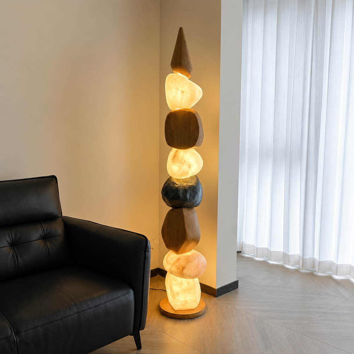 Pebble Stack Floor Lamp
