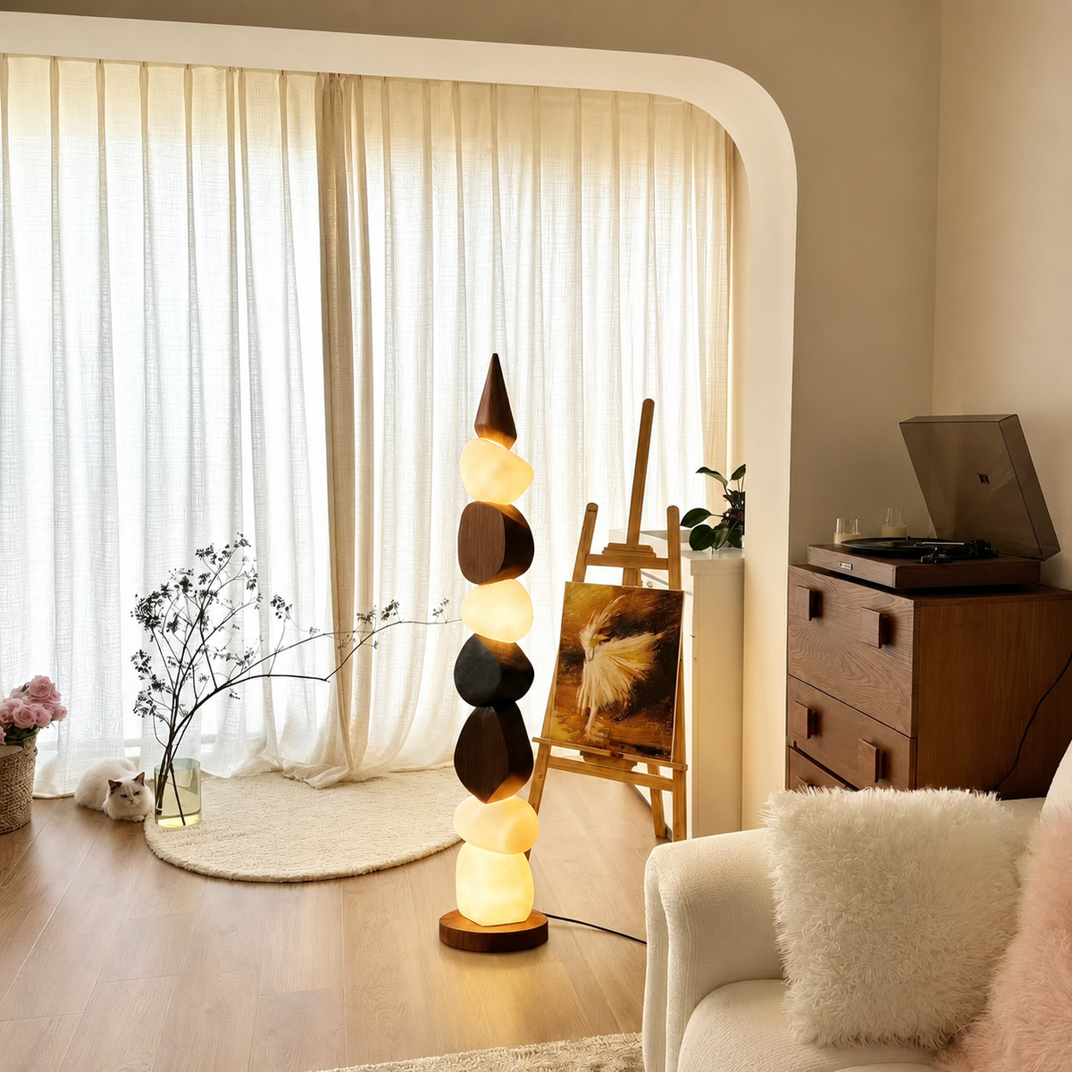 Pebble Stack Floor Lamp