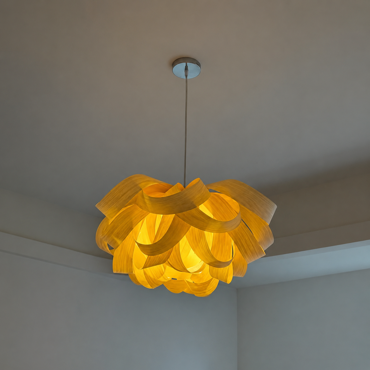 Bloom Wood Veneer Pendant Light