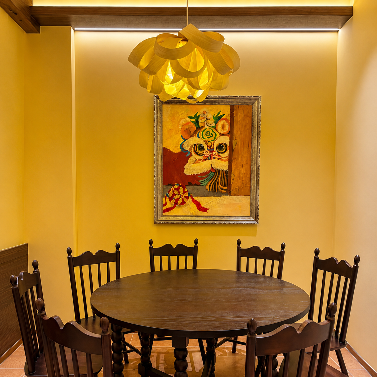 Bloom Wood Veneer Pendant Light