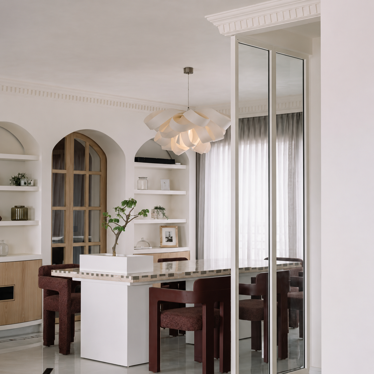 Bloom Wood Veneer Pendant Light
