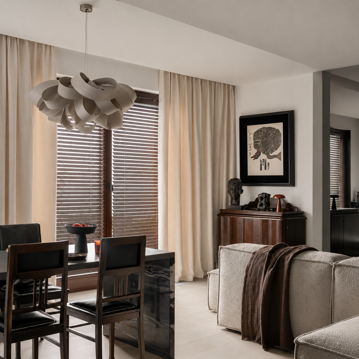 Bloom Wood Veneer Pendant Light