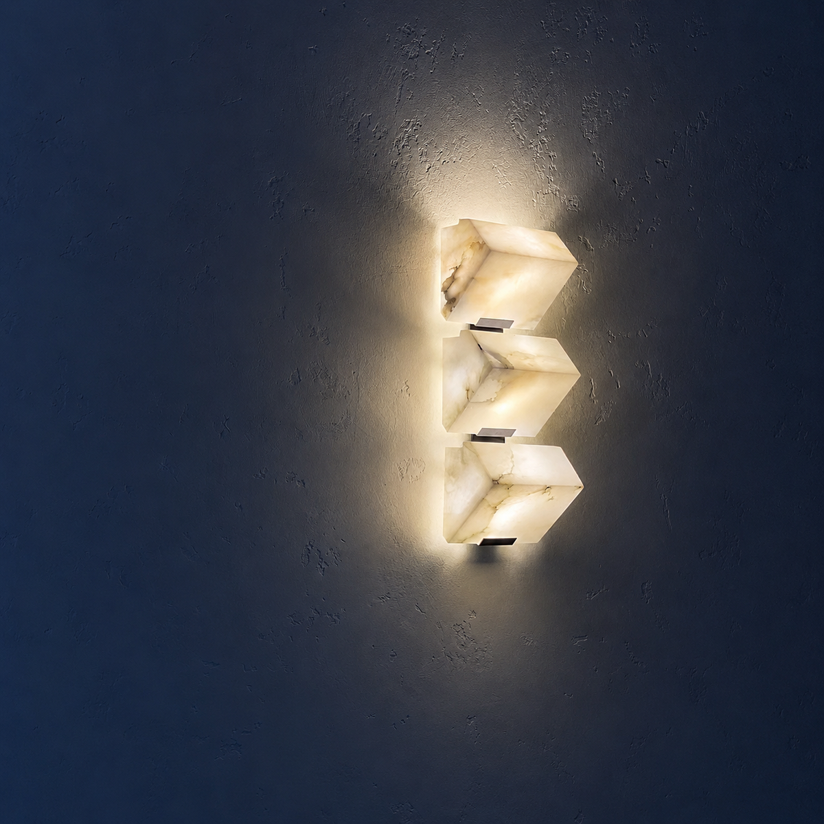 Strata Alabaster Triple Sconce