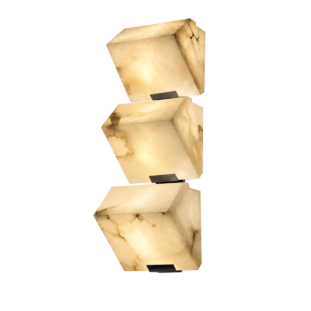 Strata Alabaster Triple Sconce