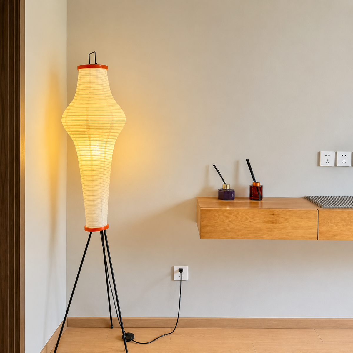Akari Washi Column Floor Lamp