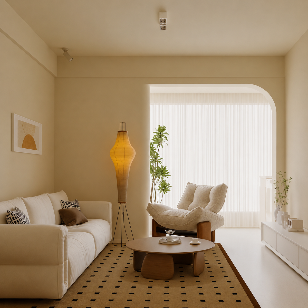 Akari Washi Column Floor Lamp