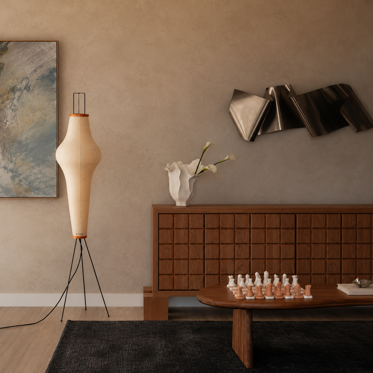 Akari Washi Column Floor Lamp