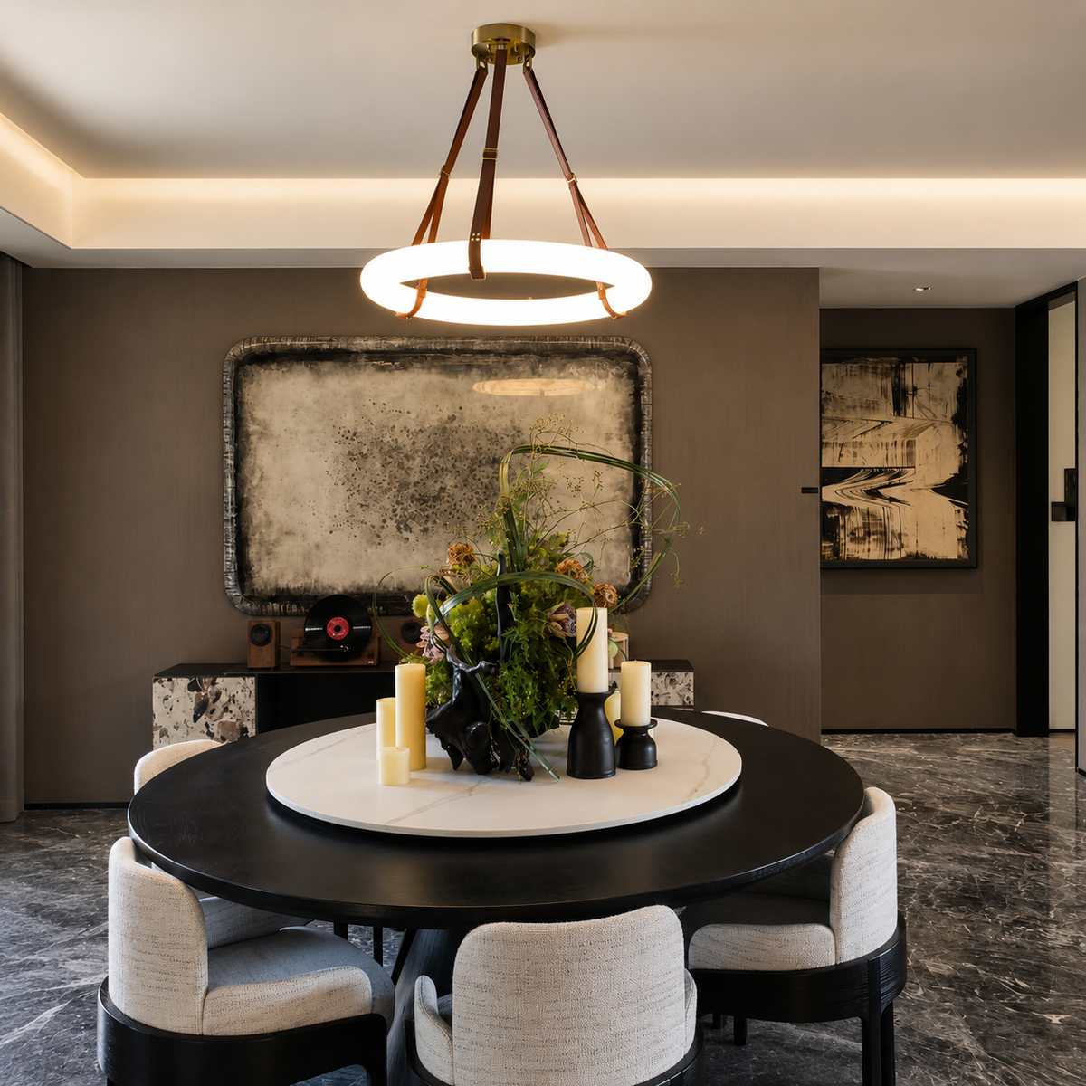 Oslo Alabaster Ring Chandelier