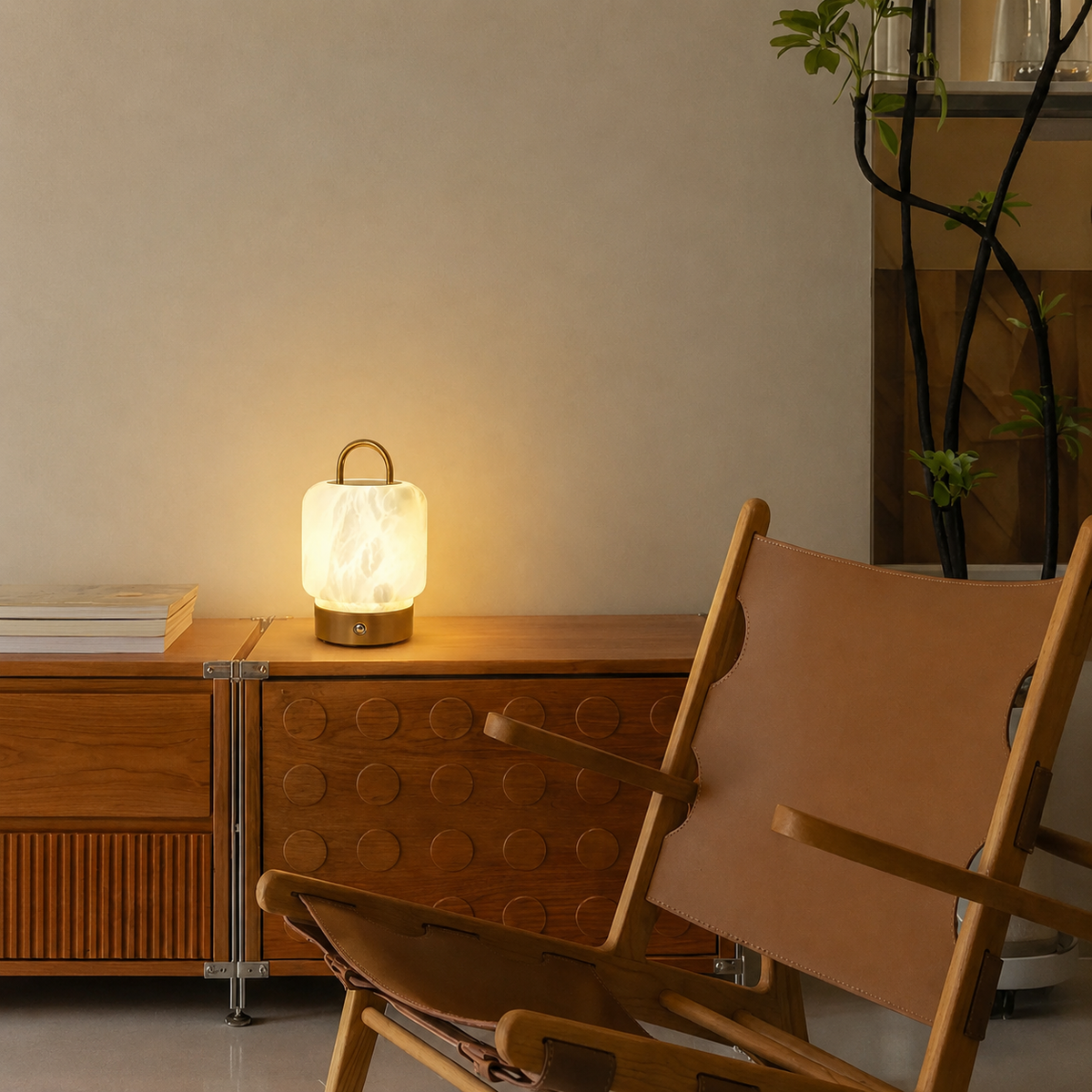 Noma Cordless Alabaster Table Lamp