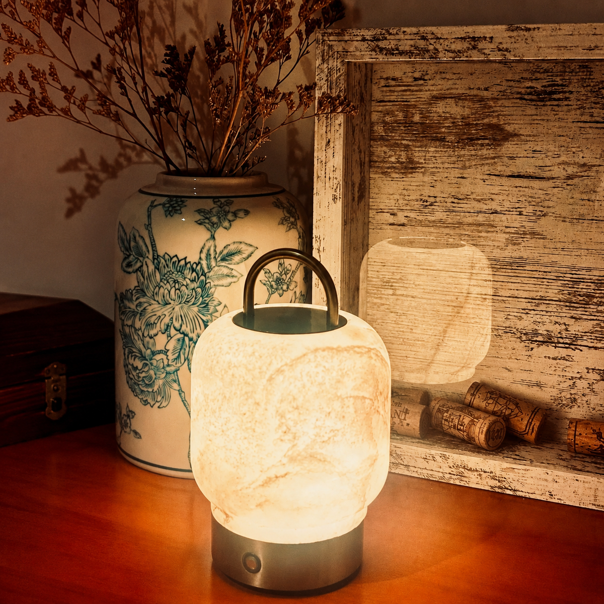 Noma Cordless Alabaster Table Lamp