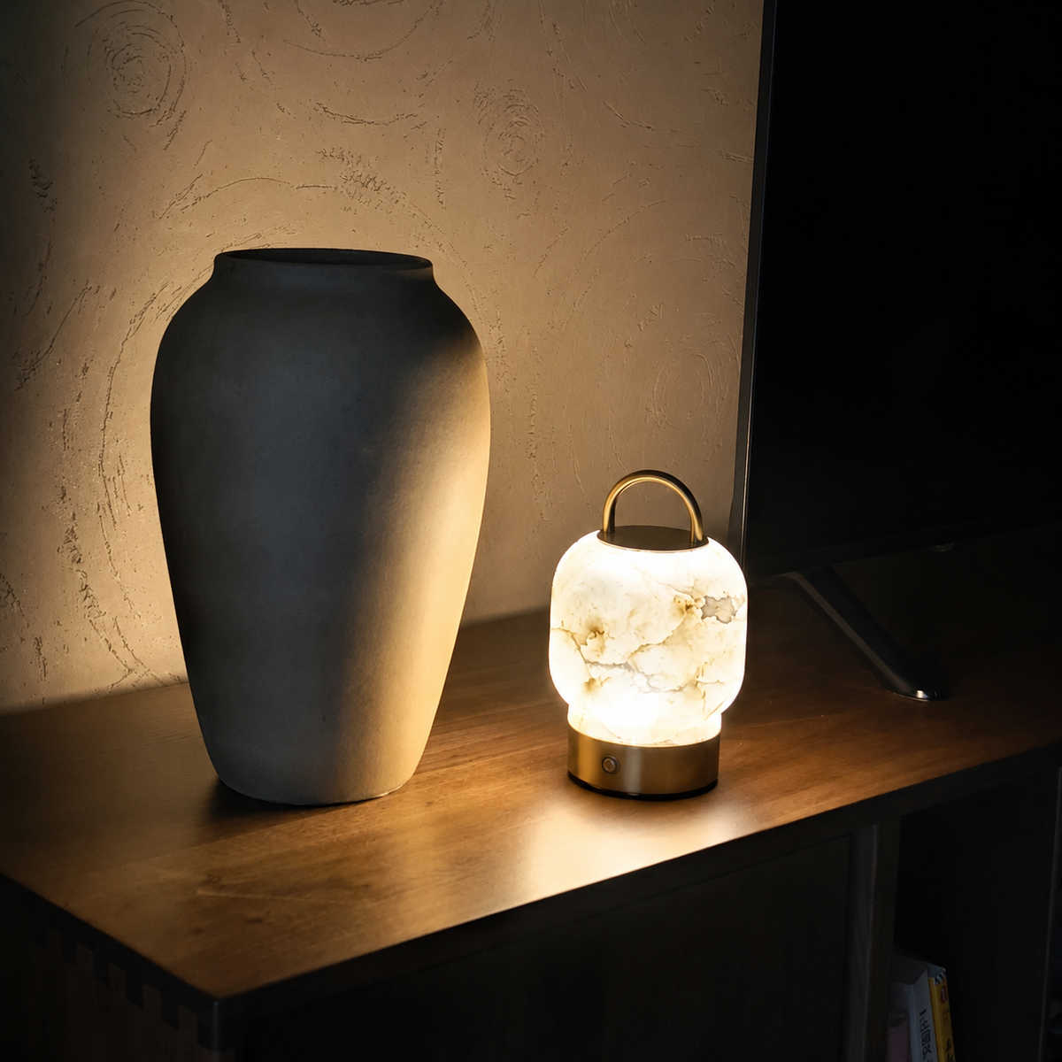 Noma Cordless Alabaster Table Lamp