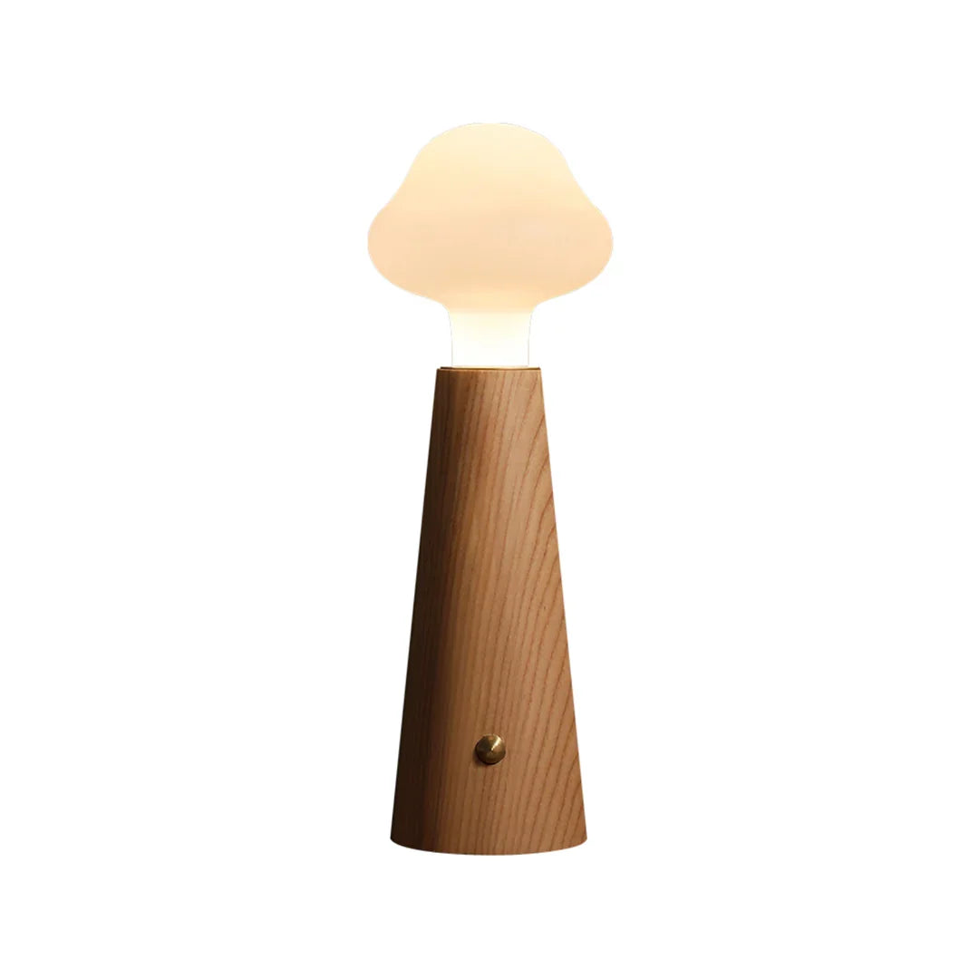 Cloud Glass Wood Table Lamp