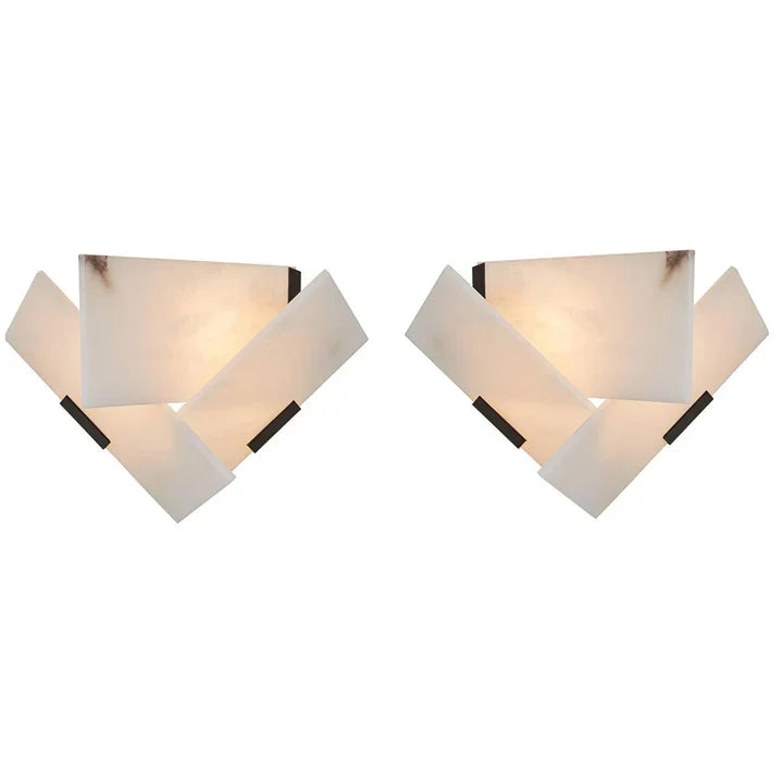 Fly Alabaster Fan Wall Sconce