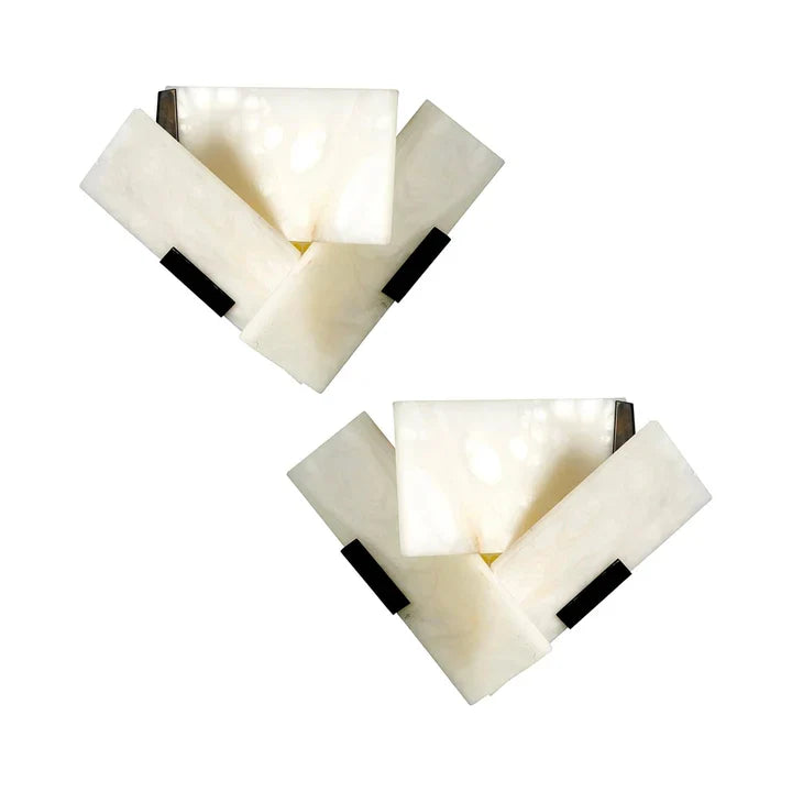 Fly Alabaster Fan Wall Sconce