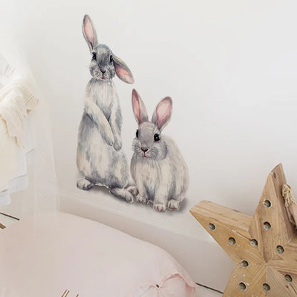 Cute Rabbit Nursery Wall Decals – Removable Bunny Wall Stickers