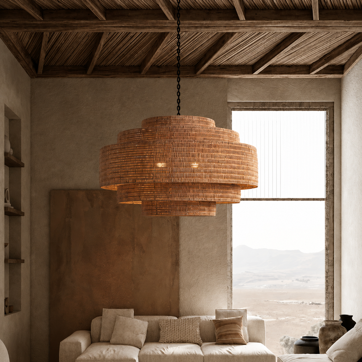 Kago Woven Rattan Pendant Light
