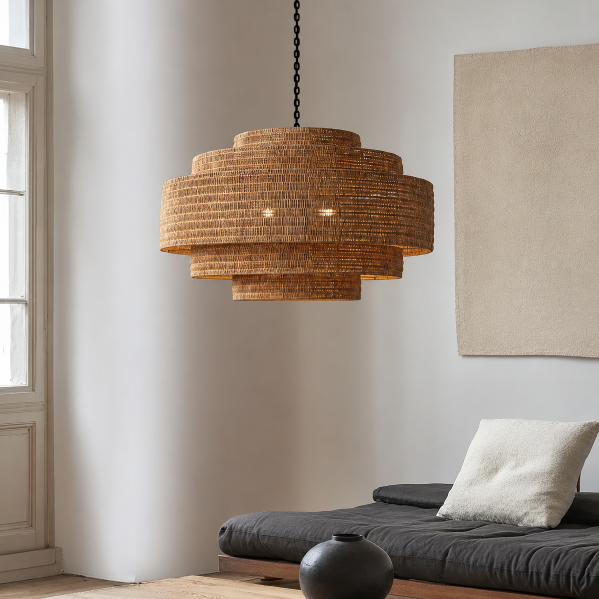 Kago Woven Rattan Pendant Light