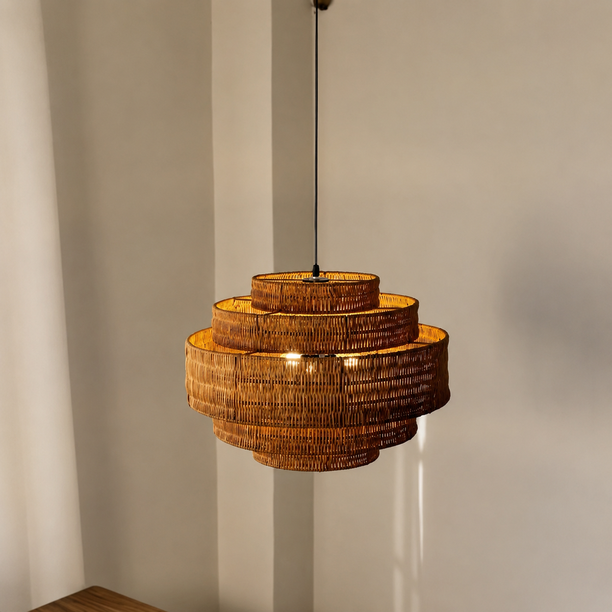 Kago Woven Rattan Pendant Light