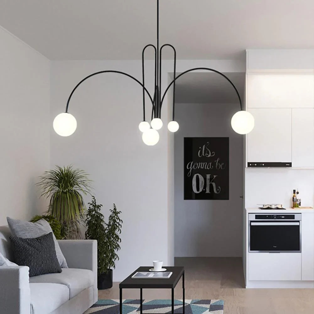 Lumen Orb Multi-Arm Chandelier