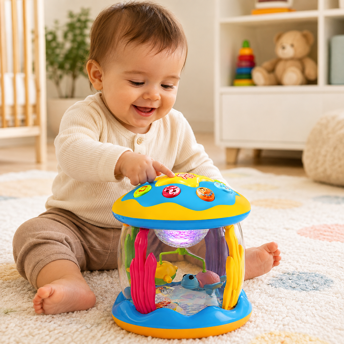 Musical Carousel Infant Toy Baby Interactive Spinning