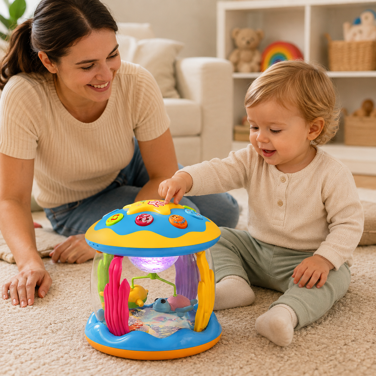 Musical Carousel Infant Toy Baby Interactive Spinning