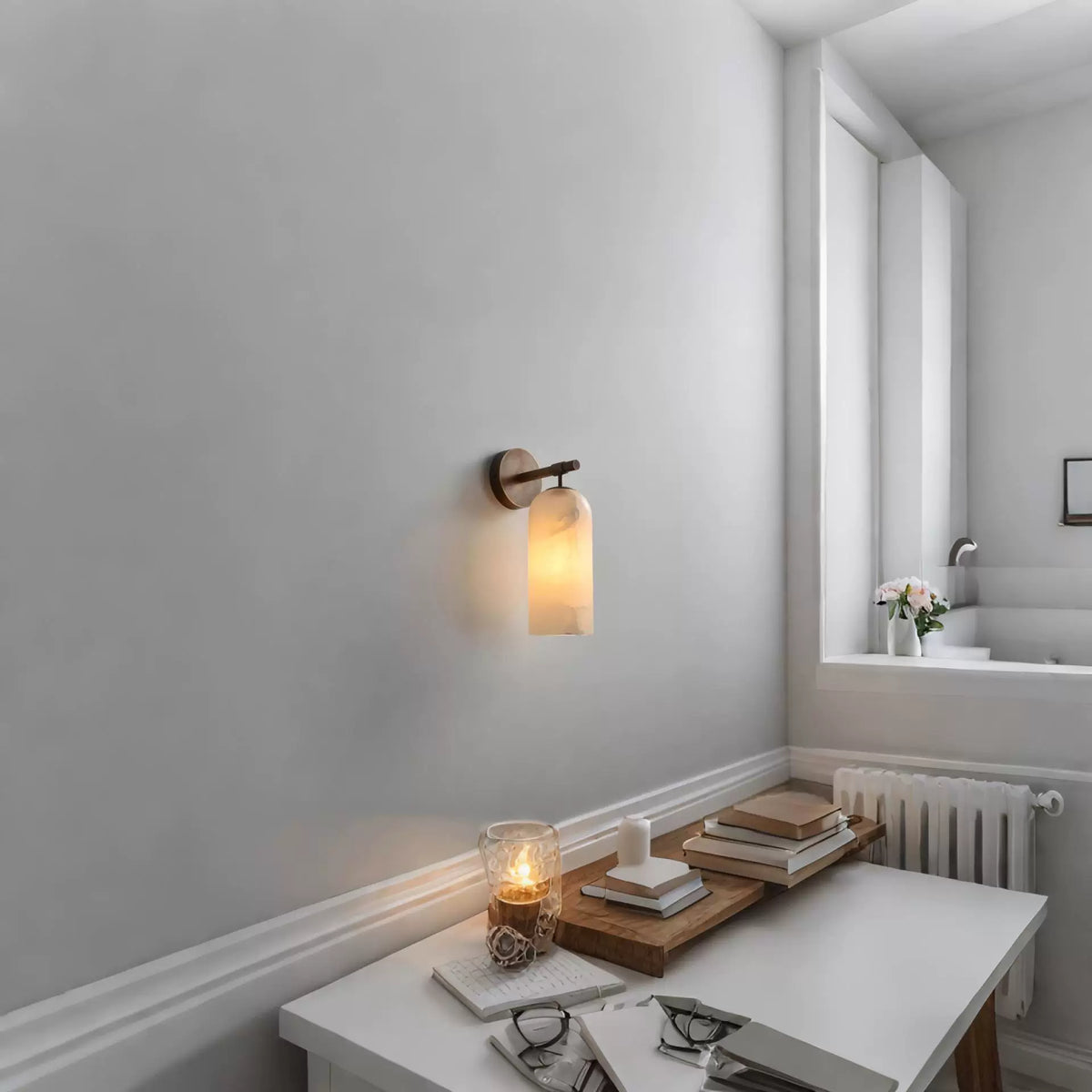 Alba Alabaster Wall Sconce