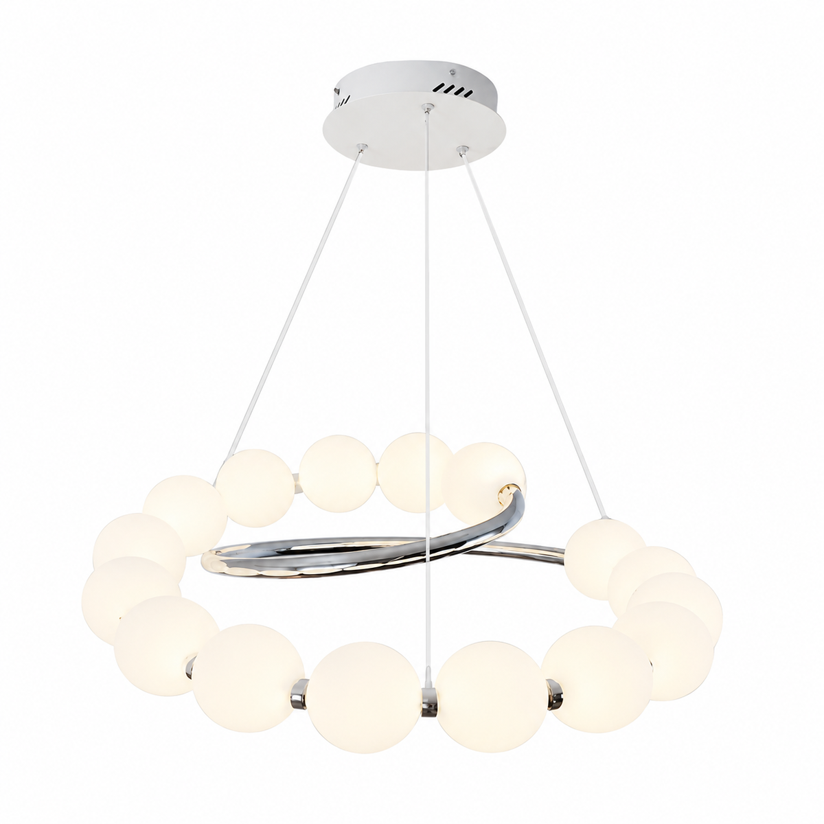 Plume Spiral Pearl Chandelier
