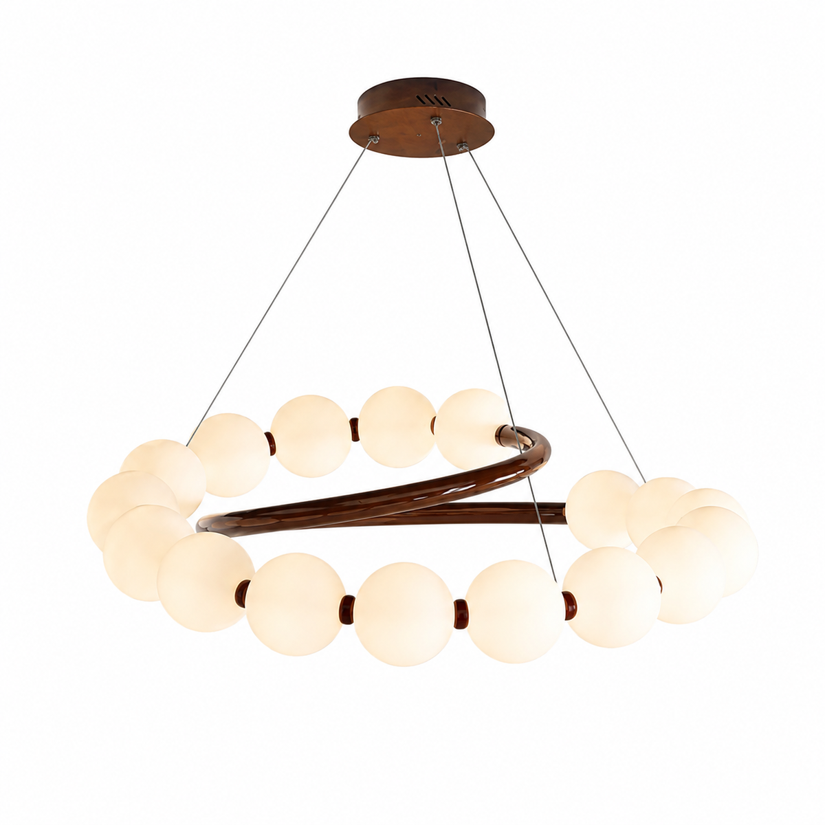 Plume Spiral Pearl Chandelier