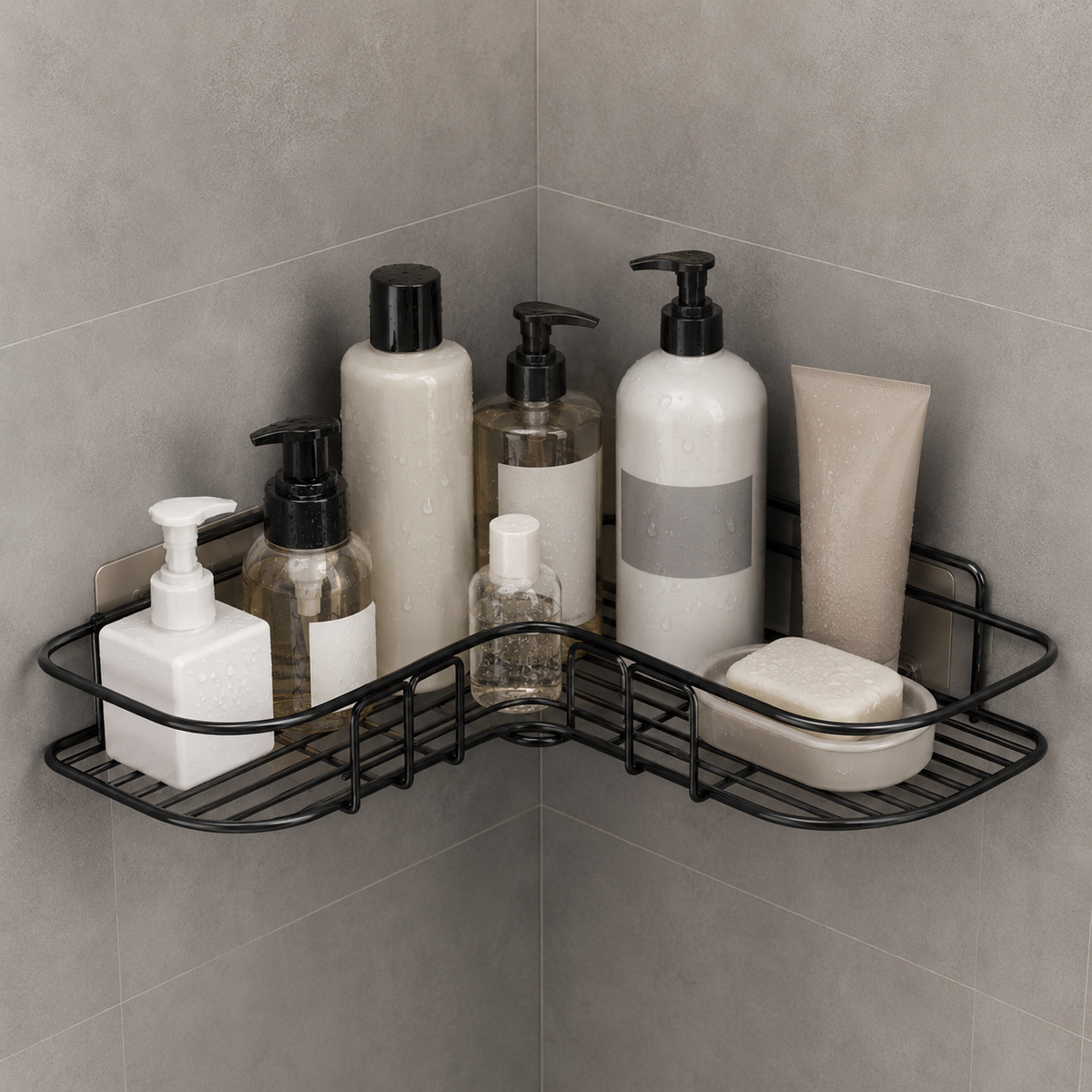 Drill-Free Rustproof Shower Shelf