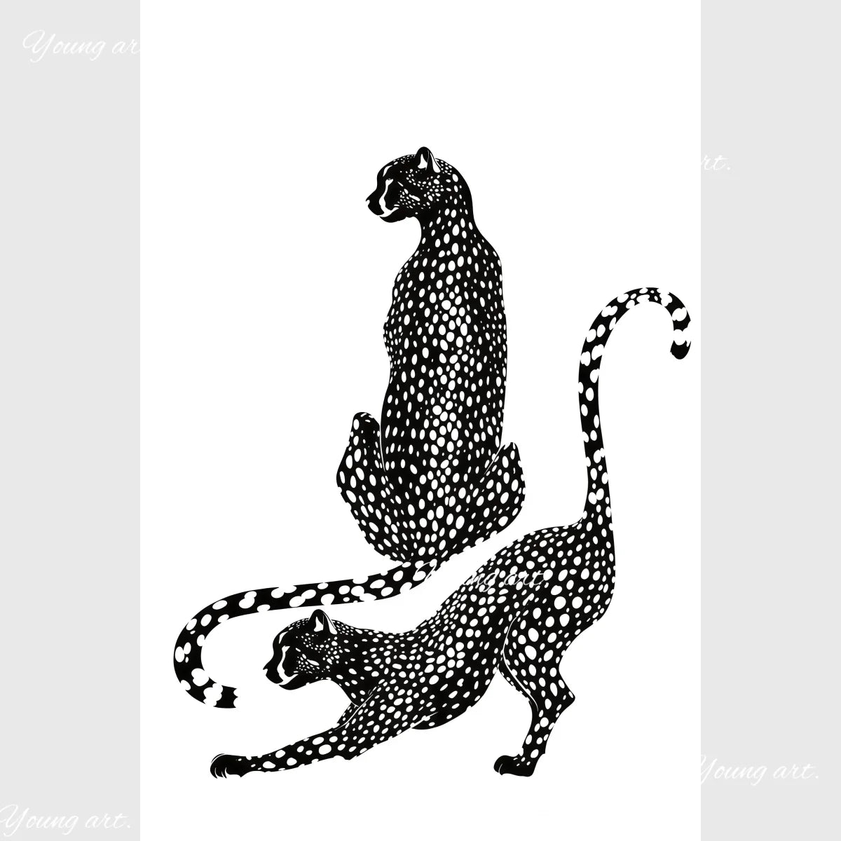 Retro Leopard & Cheetah Abstract Wall Art – Y2K Canvas Prints