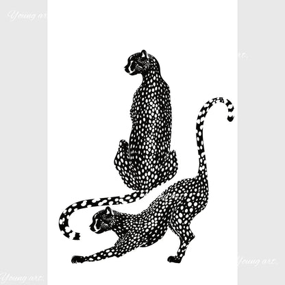 Retro Leopard & Cheetah Abstract Wall Art – Y2K Canvas Prints