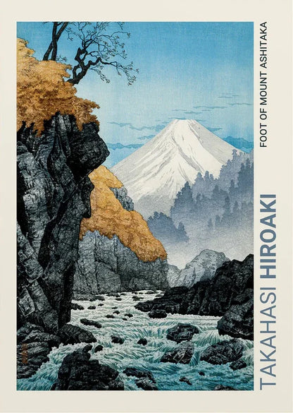 Mount Fuji & Cherry Blossom Canvas Wall Art Print – Unframed
