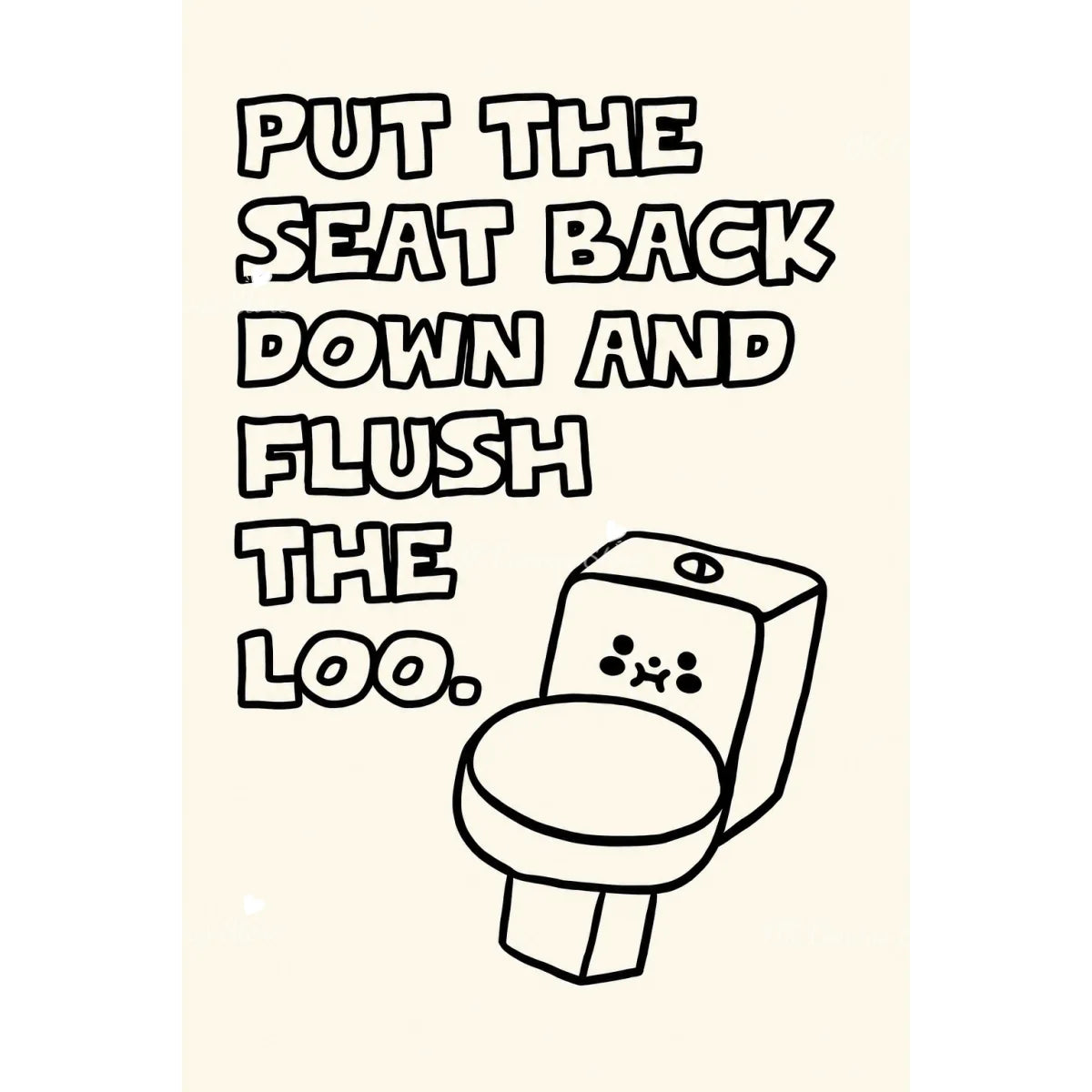 Funny Duck Toilet Paper Bathroom Wall Art – Humorous Canvas Print
