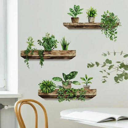 Potted Plant Wall Stickers – Decorative Plant Decals