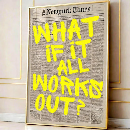 If All Goes Well Newspaper-Style Wall Art Poster