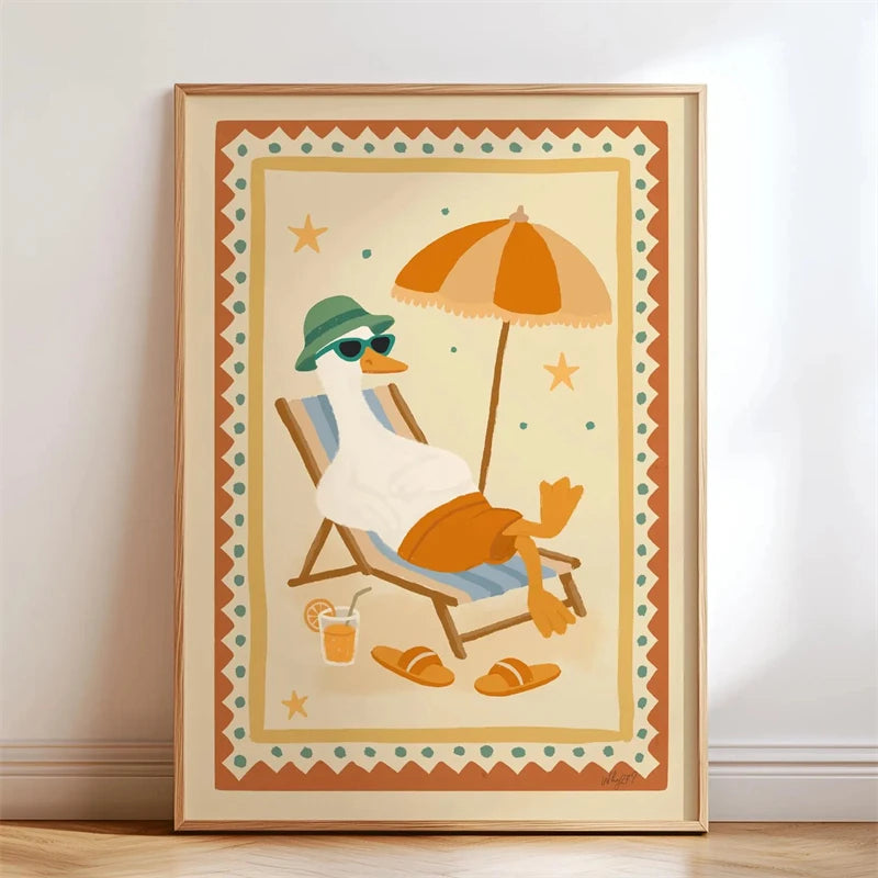 Skateboarding Dachshund Canvas Wall Art Print – Unframed