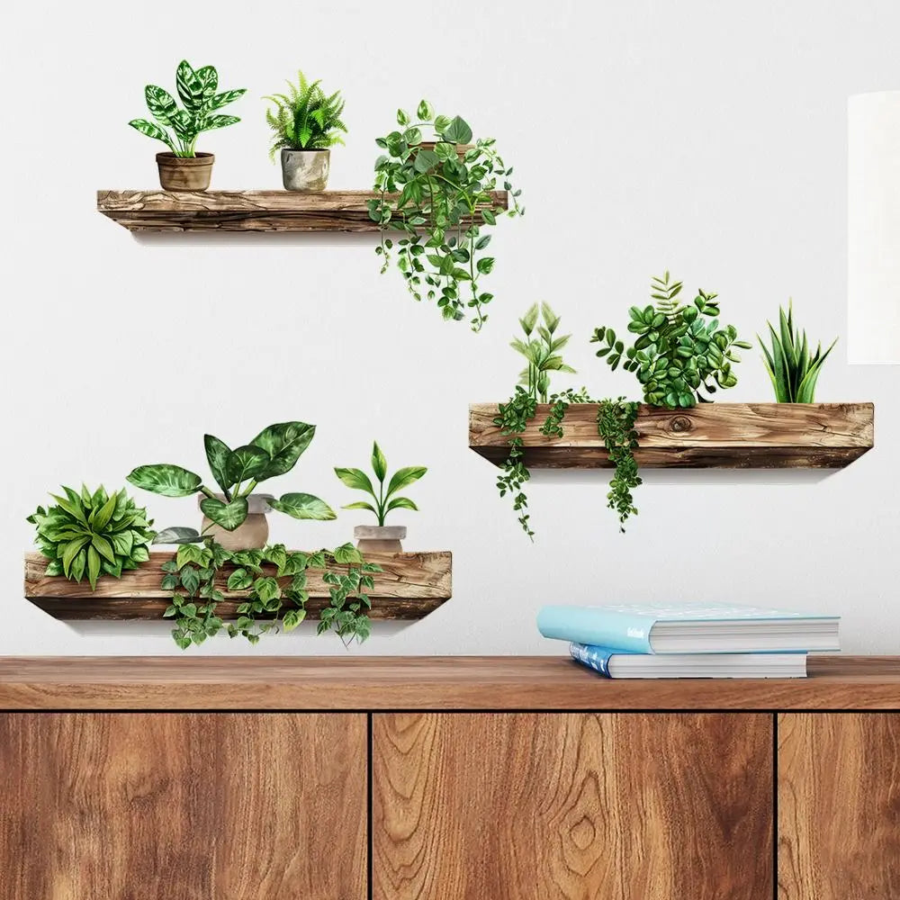 Potted Plant Wall Stickers – Decorative Plant Decals